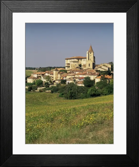 Framed Print : View of village, Lavardens, Gers, Midi Pyrenees, France, Europe Framed Print : View of village, Lavardens, Gers, Midi Pyrenees, France, Europe