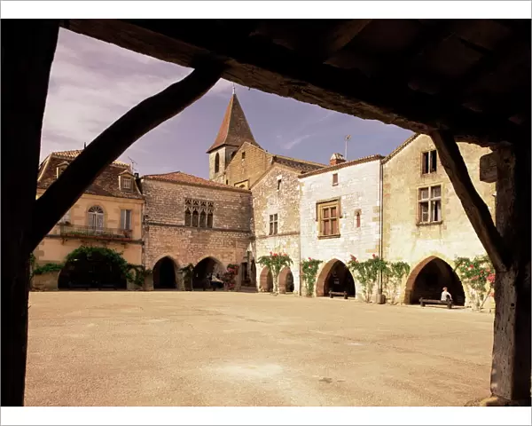Village of Monpazier, Dordogne, Aquitaine, France, Europe