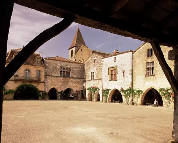 Village of Monpazier, Dordogne, Aquitaine, France, Europe