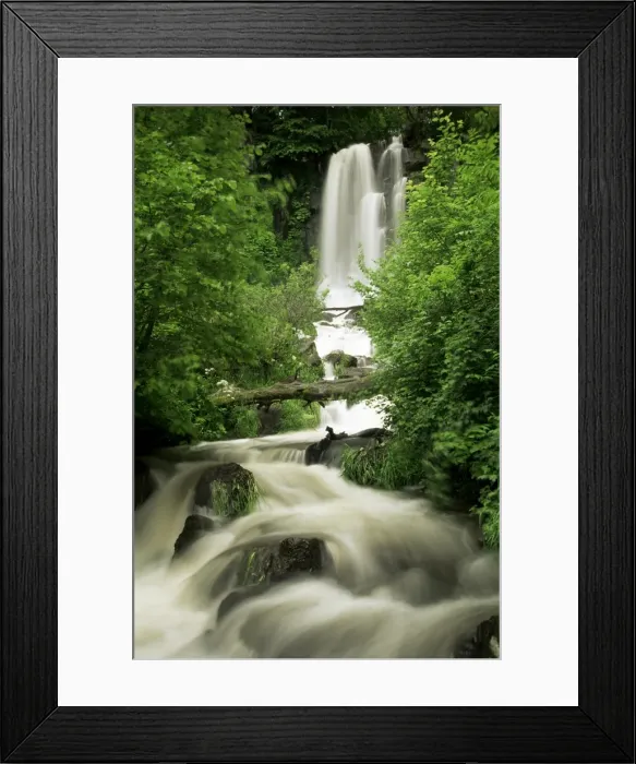 Framed Print : Waterfall near Le Mont Dor, Auvergne, France, Europe Framed Print : Waterfall near Le Mont Dor, Auvergne, France, Europe