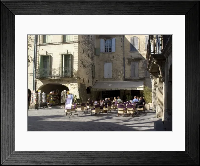 Framed Print : Town square, Uzes, Languedoc, France, Europe Framed Print : Town square, Uzes, Languedoc, France, Europe