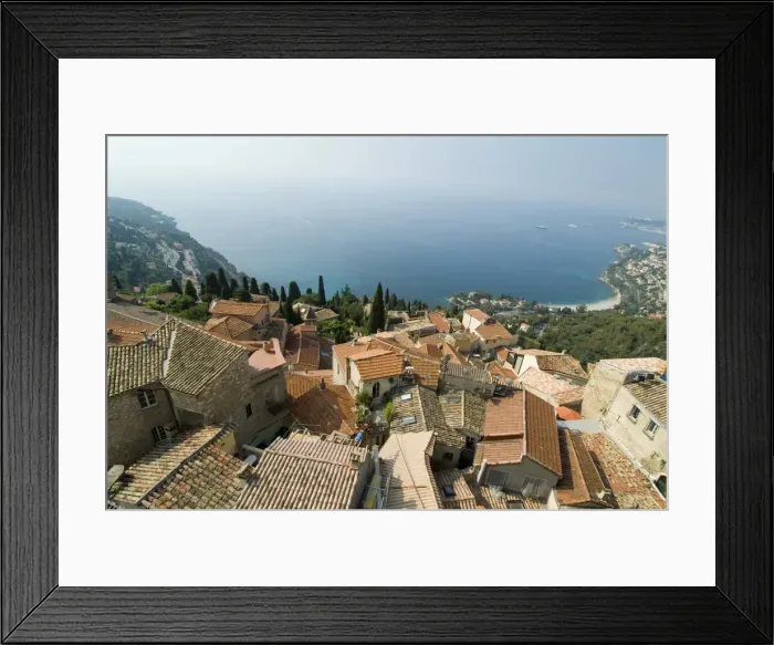 Framed Print : View over Mediterranean from Roquebrune, Alpes-Maritimes, Provence, Cote d Azur Framed Print : View over Mediterranean from Roquebrune, Alpes-Maritimes, Provence, Cote d Azur