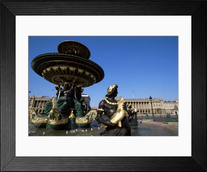 Framed Print : Maritime fountain, Place de la Concorde, Paris, France, Europe Framed Print : Maritime fountain, Place de la Concorde, Paris, France, Europe