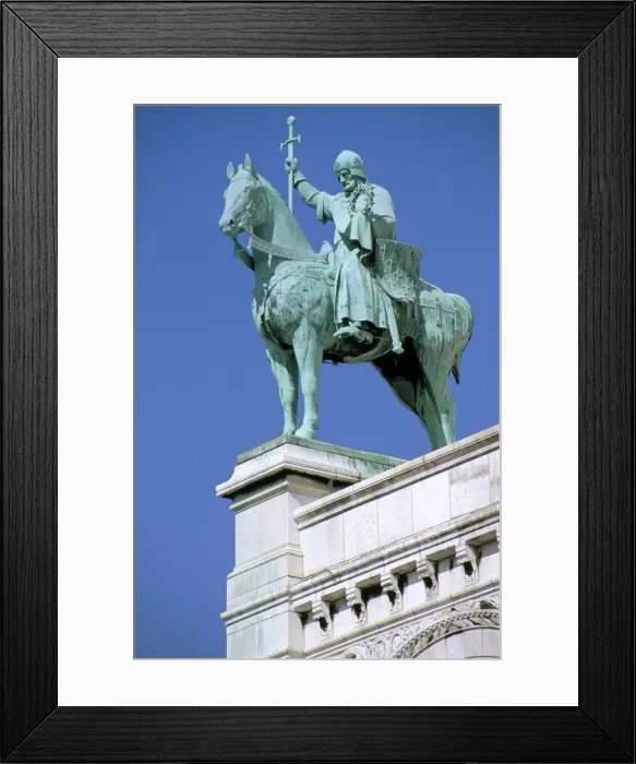 Framed Print : Statue of St. Louis on Basilique du Sacre Coeur (Basilica of the Sacred Heart) Framed Print : Statue of St. Louis on Basilique du Sacre Coeur (Basilica of the Sacred Heart)