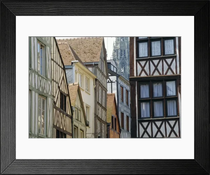 Framed Print : Traditional architecture, Rouen, Seine-Maritime, Haute Normandie (Normandy) Framed Print : Traditional architecture, Rouen, Seine-Maritime, Haute Normandie (Normandy)