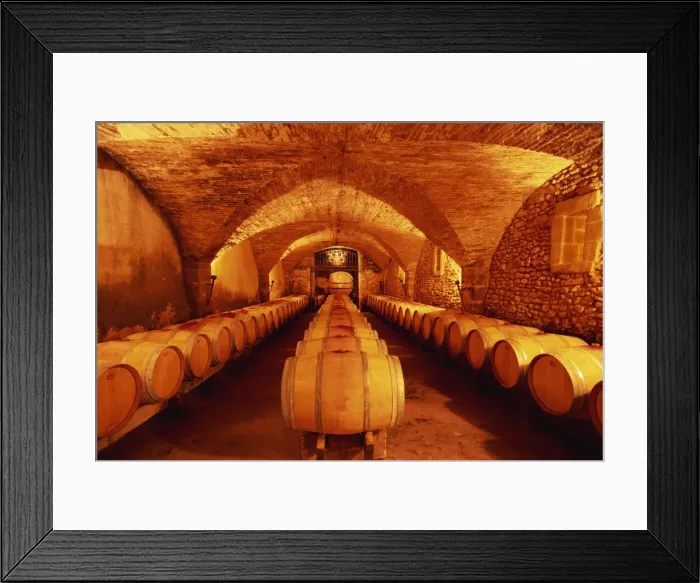 Framed Print : Barrels of wine, France, Europe Framed Print : Barrels of wine, France, Europe