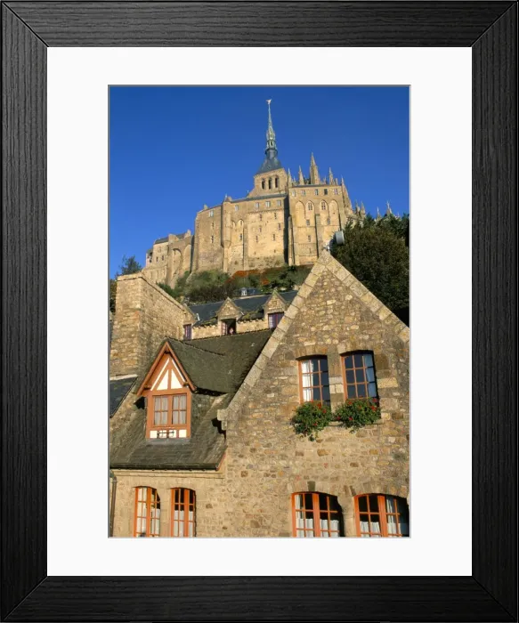 Framed Print : Mont Saint Michel, UNESCO World Heritage Site, Manche, Normandy, France, Europe