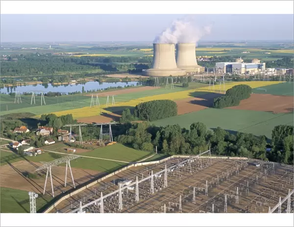 Nuclear power station of Saint Laurent-des-Eaux, Pays de Loire, Loire Valley