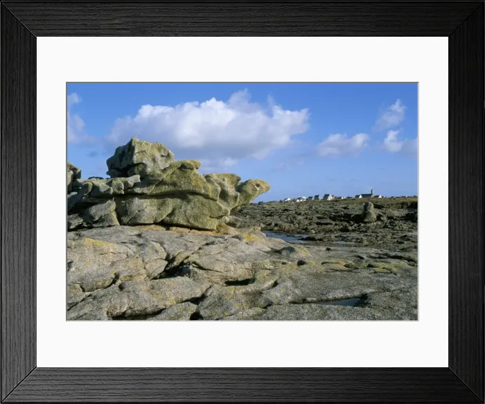 Framed Print : The village seen from the great rocks, Ile de Sein, Breton Islands, Finistere Framed Print : The village seen from the great rocks, Ile de Sein, Breton Islands, Finistere