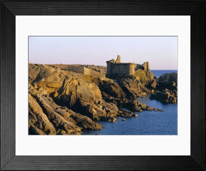 Framed Print : The Old Castle, 19th century, on the south coast of Ile d Yeu, Yeu Island Framed Print : The Old Castle, 19th century, on the south coast of Ile d Yeu, Yeu Island