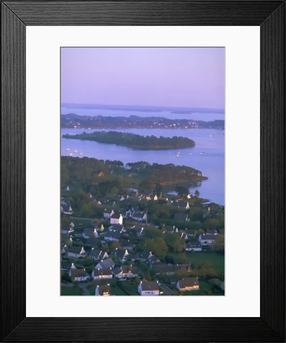 Framed Print : Aerial view of the west coast, Golfe du Morbihan (Gulf of Morbihan), Morbihan Framed Print : Aerial view of the west coast, Golfe du Morbihan (Gulf of Morbihan), Morbihan