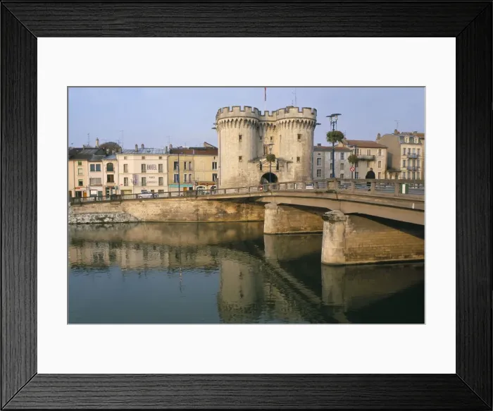 Framed Print : The banks of the Meuse River and the Porte Chausee, town of Verdun, Meuse Framed Print : The banks of the Meuse River and the Porte Chausee, town of Verdun, Meuse