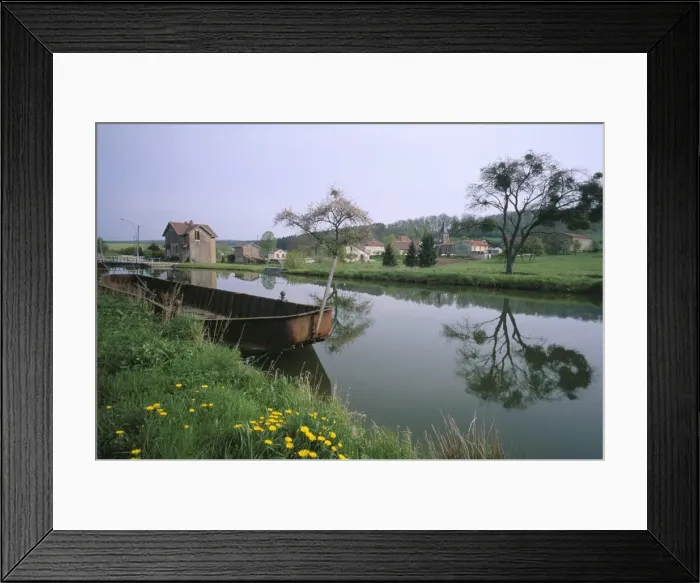 Framed Print : On the edge of Regneville, northern branch of the Canal de l Est, Meuse Framed Print : On the edge of Regneville, northern branch of the Canal de l Est, Meuse