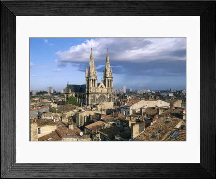 Framed Print : Views of the roofs of the Quartier des Chartrons, town of Bordeaux, Gironde Framed Print : Views of the roofs of the Quartier des Chartrons, town of Bordeaux, Gironde