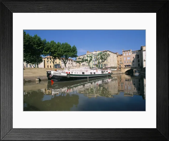 Framed Print : Canal de la Robine, town of Narbonne, Aude, Languedoc Roussillon, France, Europe Framed Print : Canal de la Robine, town of Narbonne, Aude, Languedoc Roussillon, France, Europe