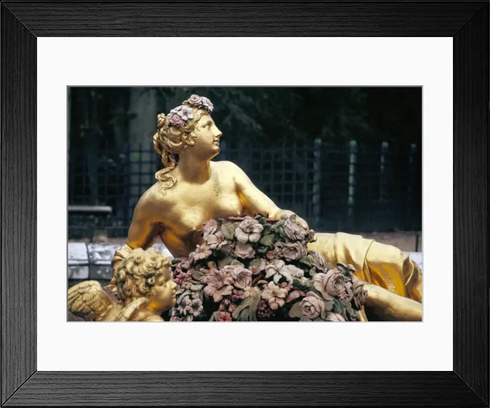 Framed Print : Statue in Bassin de Flore, by Tuby, Chateau of Versailles, dating from 17th century Framed Print : Statue in Bassin de Flore, by Tuby, Chateau of Versailles, dating from 17th century