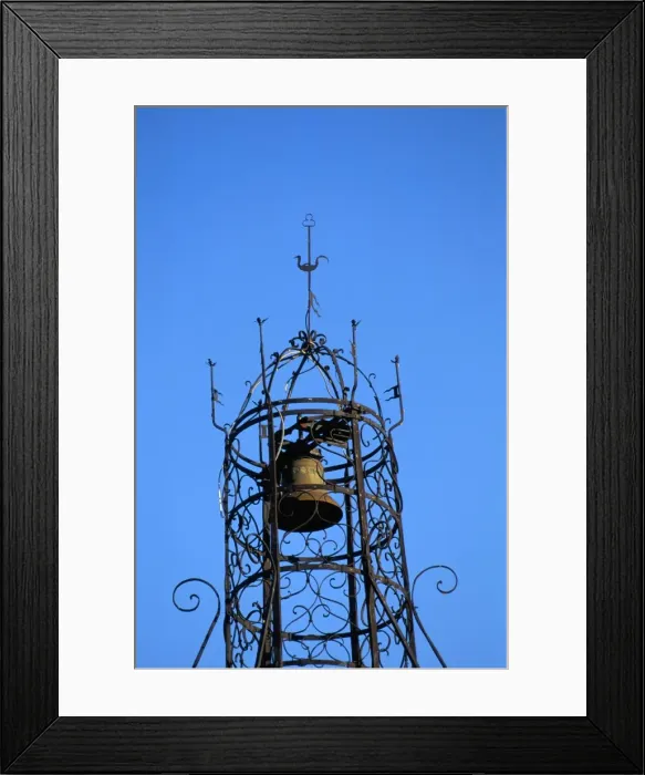 Framed Print : Campanile (bell tower) Grimaud, Presqu ile de St. Tropez, Var, Cote d Azur Framed Print : Campanile (bell tower) Grimaud, Presqu ile de St. Tropez, Var, Cote d Azur