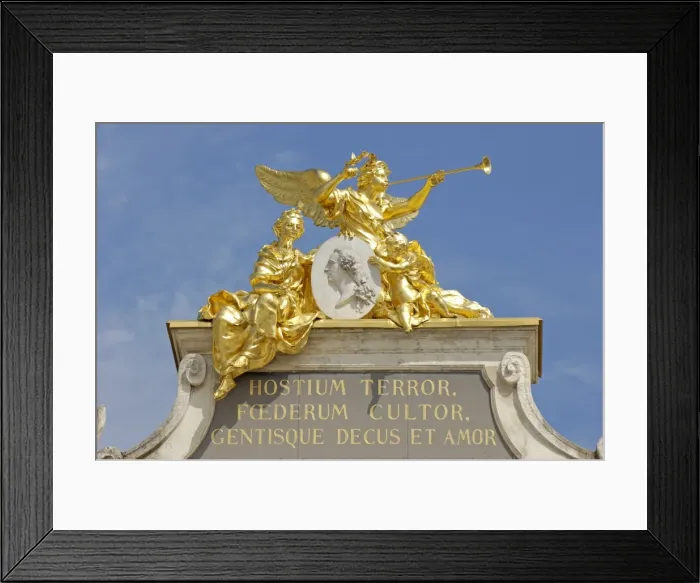 Framed Print : Allegory on the top of the Here Arch, Place Stanislas, formerly Place Royale Framed Print : Allegory on the top of the Here Arch, Place Stanislas, formerly Place Royale