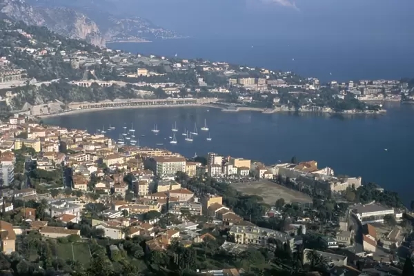 View over Cap Ferrat from Mont Alban, Nice area, Alpes-Maritimes, Provence