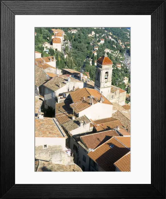 Framed Print : Village of Roquebrune-Cap-Martin, Alpes-Maritimes, Cote d Azur, Provence Framed Print : Village of Roquebrune-Cap-Martin, Alpes-Maritimes, Cote d Azur, Provence
