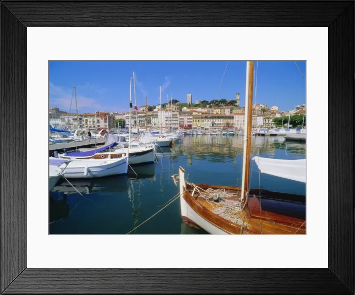 Framed Print : The old port, Cannes, Cote d Azur, Provence, France Framed Print : The old port, Cannes, Cote d Azur, Provence, France