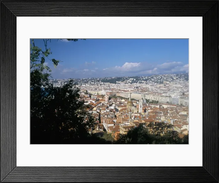 Framed Print : View of the old town from the castle hill, Nice, Alpes-Maritimes, Provence Framed Print : View of the old town from the castle hill, Nice, Alpes-Maritimes, Provence