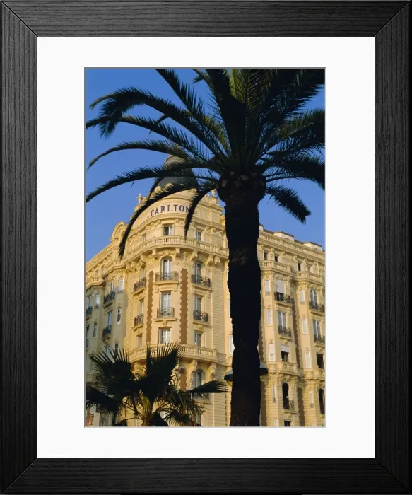 Framed Print : Hotel Carlton, Boulevard de la Croisette, Cannes, Cote d Azur, Alpes-Maritimes Framed Print : Hotel Carlton, Boulevard de la Croisette, Cannes, Cote d Azur, Alpes-Maritimes