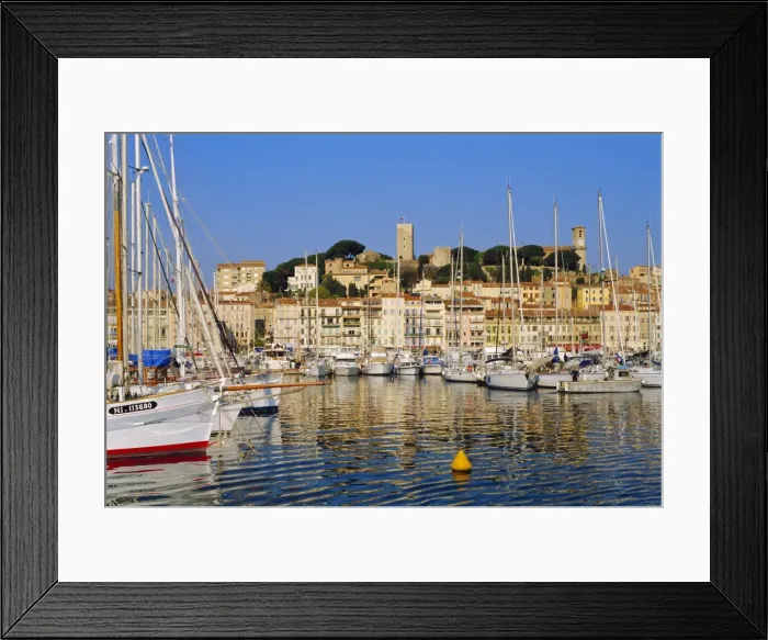 Framed Print : The Port, the Quay St. Pierre and the Suquet, Cannes, Alpes Maritime, France Framed Print : The Port, the Quay St. Pierre and the Suquet, Cannes, Alpes Maritime, France