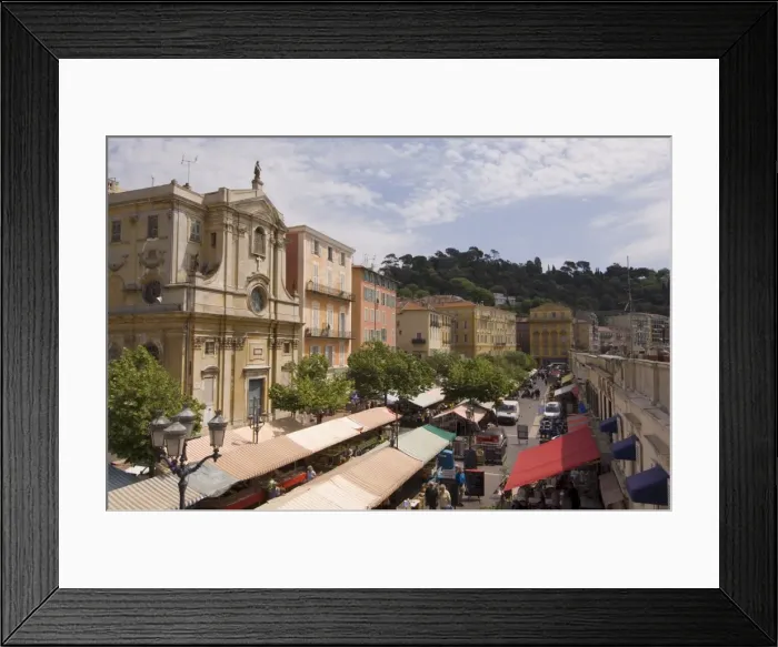 Framed Print : Cours Saleya, Nice, Alpes Maritimes, Provence, Cote d Azur, French Riviera Framed Print : Cours Saleya, Nice, Alpes Maritimes, Provence, Cote d Azur, French Riviera