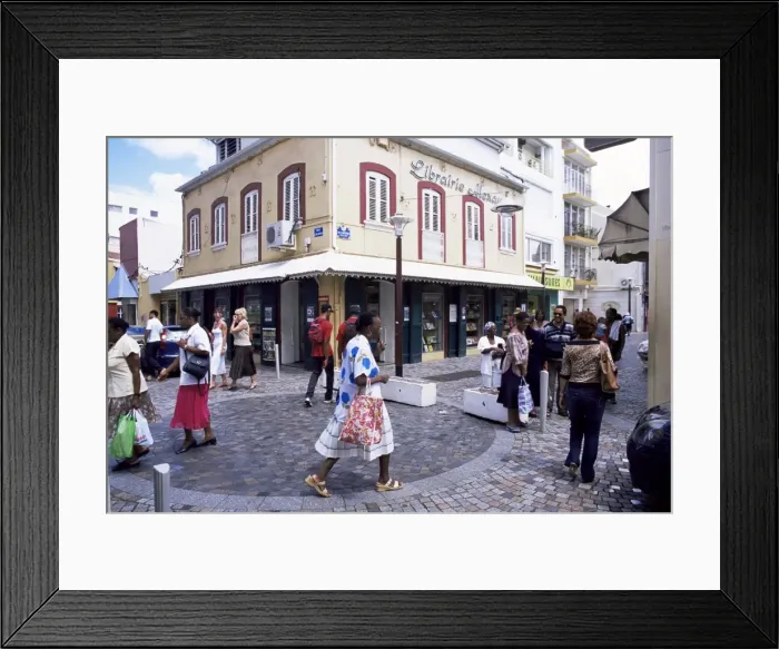 Framed Print : Street scene in centre of Fort de France, Martinique, Lesser Antilles, West Indies Framed Print : Street scene in centre of Fort de France, Martinique, Lesser Antilles, West Indies