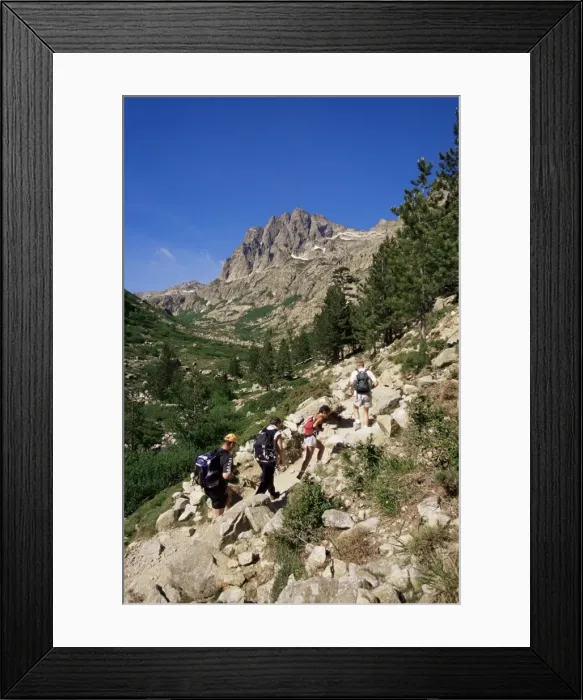 Framed Print : Gorges de la Restonica, Bergeries de Grotelle, Corsica, France, Europe Framed Print : Gorges de la Restonica, Bergeries de Grotelle, Corsica, France, Europe