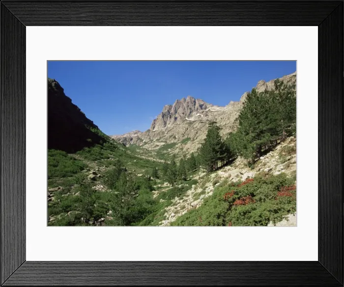 Framed Print : Gorges de la Restonica, Bergerie de Grottelle, Corsica, France, Europe Framed Print : Gorges de la Restonica, Bergerie de Grottelle, Corsica, France, Europe