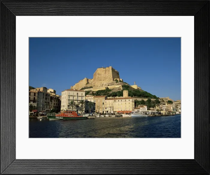 Framed Print : Bonifacio, Corsica, France, Mediterranean, Europe Framed Print : Bonifacio, Corsica, France, Mediterranean, Europe