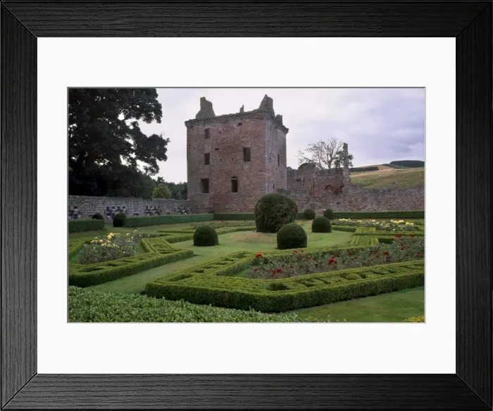 Framed Print : Edzell Castle dating from the 17th century, with a late medieval tower house