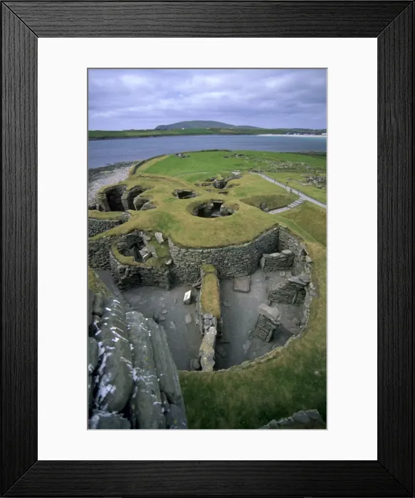 Framed Print : Well preserved wheelhouses (communal round houses), Jarlshof historic site, South Mainland, Shetland Islands, Scotland, United Kingdom Framed Print : Well preserved wheelhouses (communal round houses), Jarlshof historic site, South Mainland, Shetland Islands, Scotland, United Kingdom
