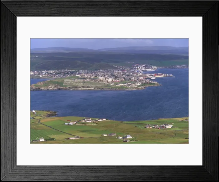 Framed Print : Lerwick town and Bressay Sound from Bressay Island, Shetland Islands, Scotland Framed Print : Lerwick town and Bressay Sound from Bressay Island, Shetland Islands, Scotland