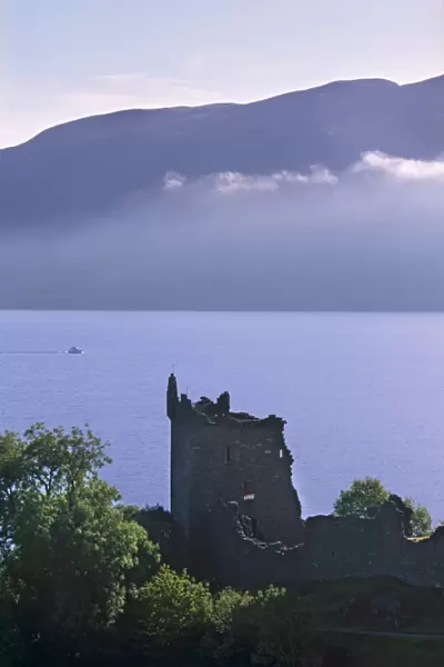 Urquhart Castle, built in the 13th century, on the shores of Loch Ness