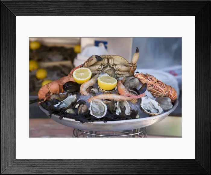 Framed Print : Seafood, Nice, Alpes Maritimes, Provence, Cote d Azur, French Riviera, France, Europe Framed Print : Seafood, Nice, Alpes Maritimes, Provence, Cote d Azur, French Riviera, France, Europe