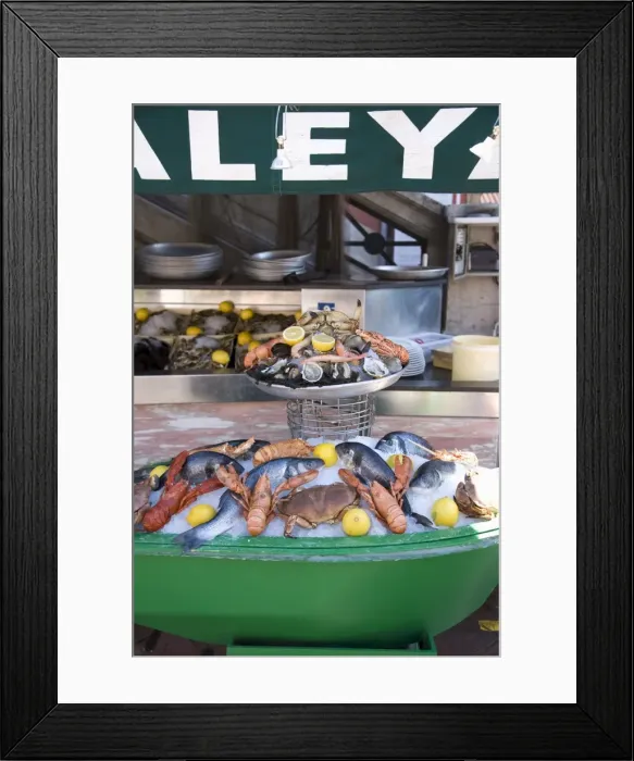 Framed Print : Seafood restaurant, Nice, Alpes Maritimes, Provence, Cote d Azur, French Riviera Framed Print : Seafood restaurant, Nice, Alpes Maritimes, Provence, Cote d Azur, French Riviera