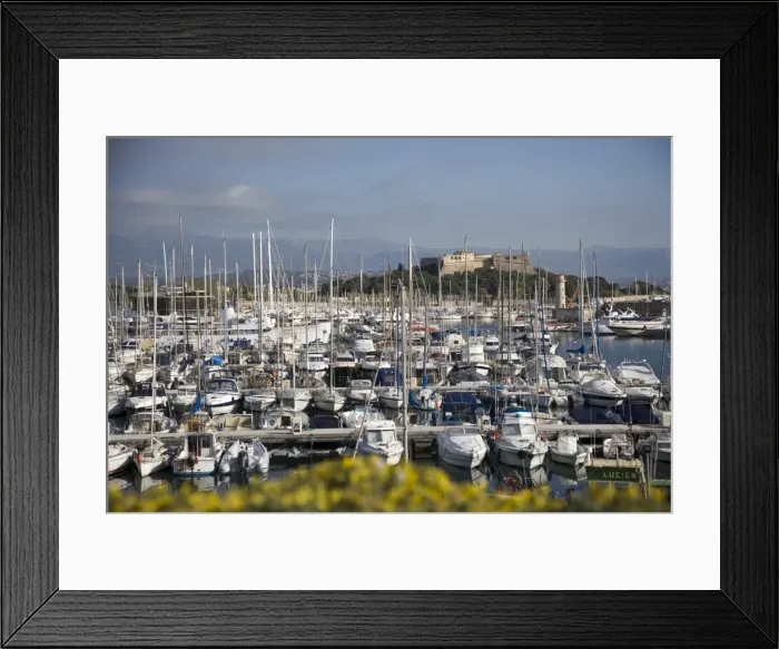 Framed Print : Antibes harbour and Fort Carre, Antibes, Alpes Maritimes, Provence, Cote d Azur Framed Print : Antibes harbour and Fort Carre, Antibes, Alpes Maritimes, Provence, Cote d Azur