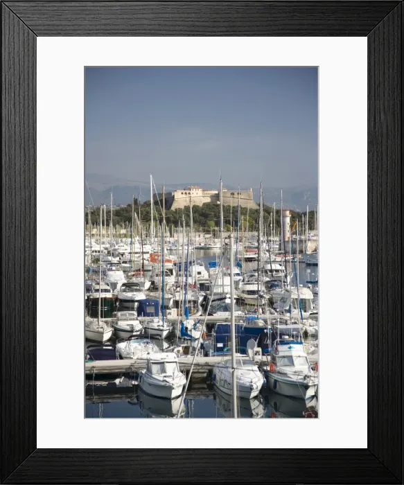 Framed Print : Antibes harbour and Fort Carre, Antibes, Alpes Maritimes, Provence, Cote d Azur Framed Print : Antibes harbour and Fort Carre, Antibes, Alpes Maritimes, Provence, Cote d Azur