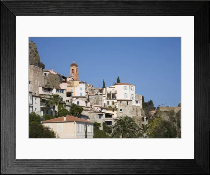 Framed Print : Roquebrune, Alpes Maritimes, Provence, Cote d Azur, French Riviera, France, Europe