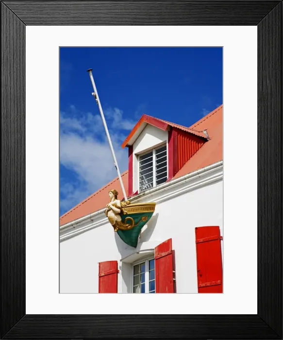 Framed Print : Building detail on Ernest Deproge Street, Fort-de-France, Martinique, French Antilles Framed Print : Building detail on Ernest Deproge Street, Fort-de-France, Martinique, French Antilles