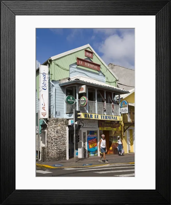 Framed Print : Terminal Bar on Ernest Deproge Street, Fort-de-France, Martinique, French Antilles Framed Print : Terminal Bar on Ernest Deproge Street, Fort-de-France, Martinique, French Antilles