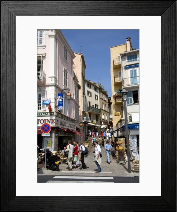 Framed Print : Downtown streets, Cannes, Alpes Maritimes, Provence, Cote d Azur, French Riviera Framed Print : Downtown streets, Cannes, Alpes Maritimes, Provence, Cote d Azur, French Riviera