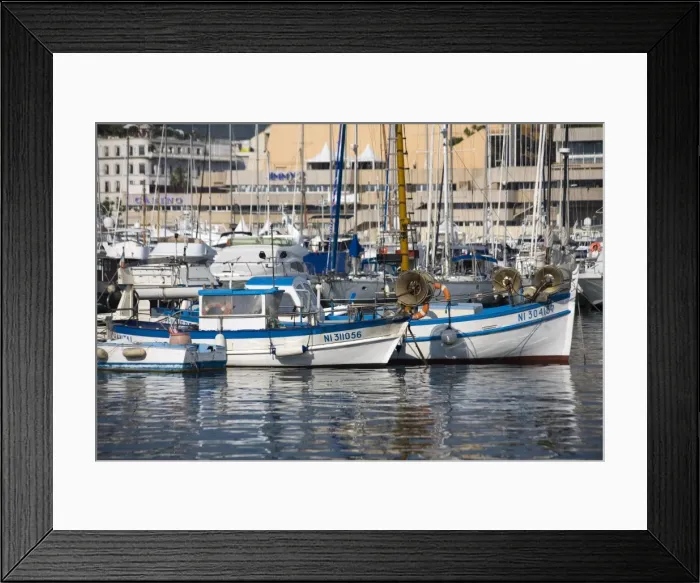 Framed Print : Fishing boats, Vieux Port, Cannes, Alpes Maritimes, Provence, Cote d Azur Framed Print : Fishing boats, Vieux Port, Cannes, Alpes Maritimes, Provence, Cote d Azur