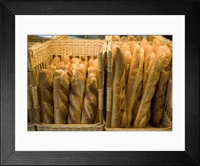 Framed Print : Fresh french sticks in bakery, Languedoc, France, Europe Framed Print : Fresh french sticks in bakery, Languedoc, France, Europe