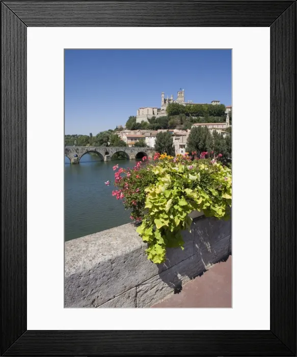Framed Print : View of Pont Vieux from Pont Neuf, River Orb, Cathedrale St. -Nazaire, Beziers Framed Print : View of Pont Vieux from Pont Neuf, River Orb, Cathedrale St. -Nazaire, Beziers