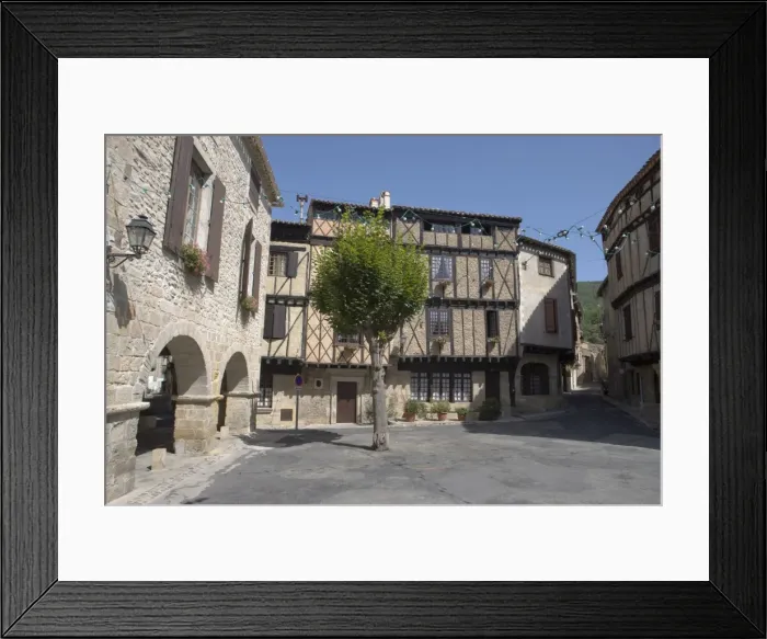 Framed Print : Town square, Alet-les-Bains, Aude, Languedoc-Roussillon, France, Europe Framed Print : Town square, Alet-les-Bains, Aude, Languedoc-Roussillon, France, Europe