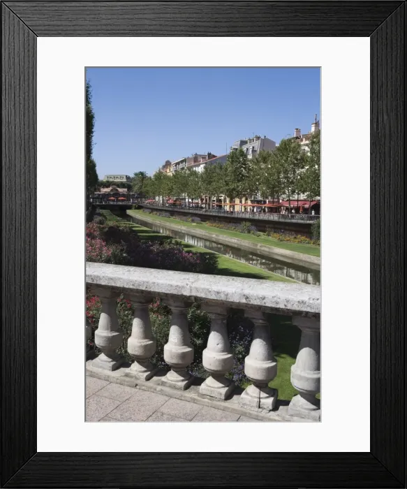 Framed Print : Canal, Quay Sadi Carnot, Perpignan, Pyrenees-Orientales, Languedoc-Roussillon Framed Print : Canal, Quay Sadi Carnot, Perpignan, Pyrenees-Orientales, Languedoc-Roussillon